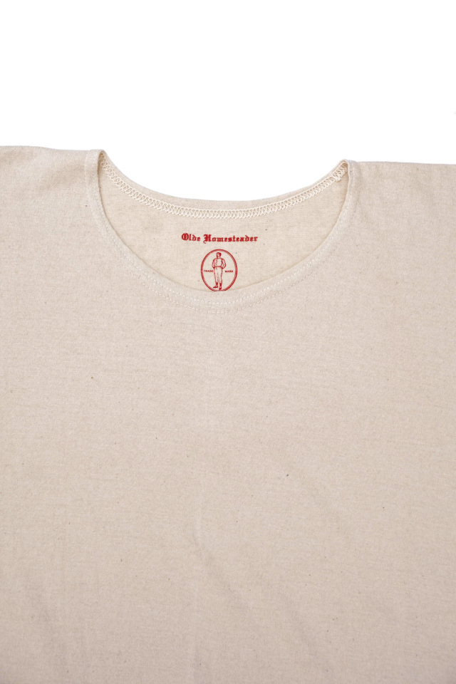 Olde Homesteader "Crew Neck Short sleeve" -Rustic Jersey- ECRU
