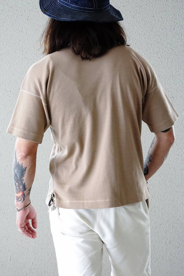 Olde Homesteader "Crew Neck Short Sleeve" - Heavy Weight Rib - KHAKI