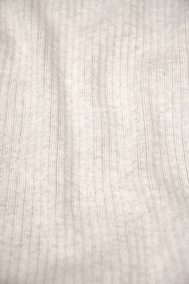 Olde Homesteader "Henley Neck Longsleeve" - Swedenish Army Rib - ECRU HEATHER