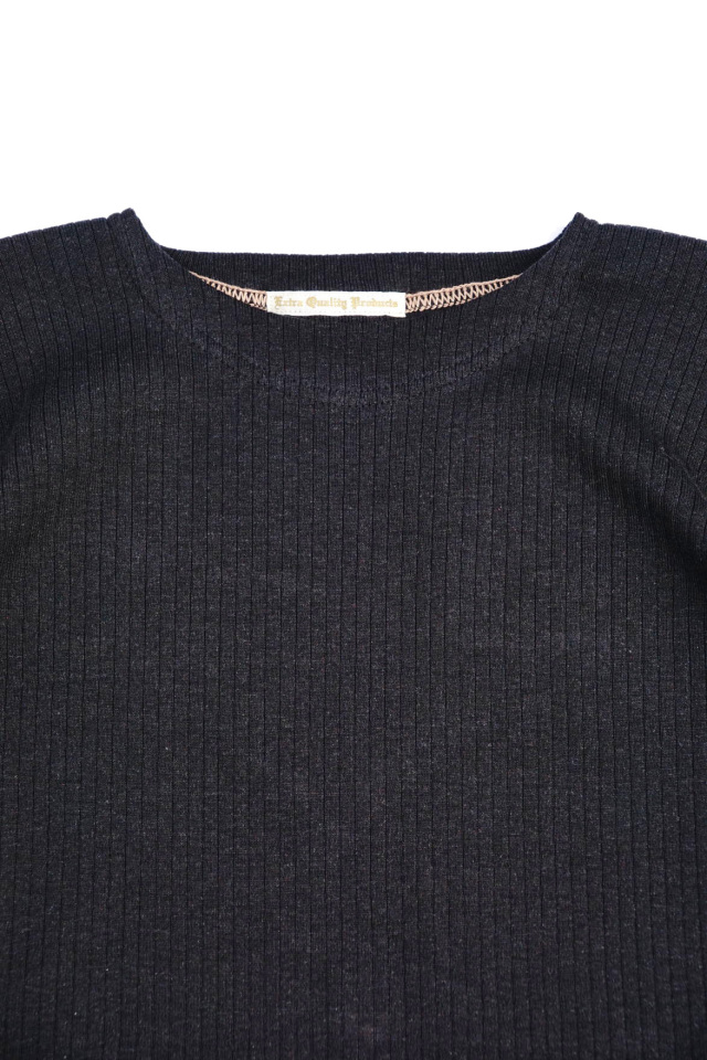 Olde Homesteader "Crew Neck Shortsleeve" - Extra Cotton Rib - BLACK