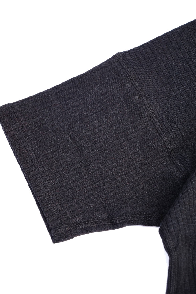 Olde Homesteader "Crew Neck Shortsleeve" - Extra Cotton Rib - BLACK