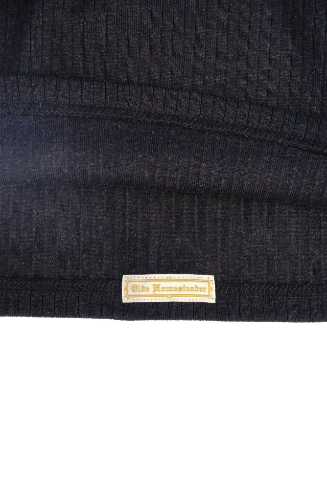 Olde Homesteader "Crew Neck Shortsleeve" - Extra Cotton Rib - BLACK