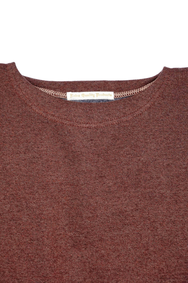 Olde Homesteader "Extra Cotton Fleece / Crew Neck Long Sleeve" BROWN HEATHER