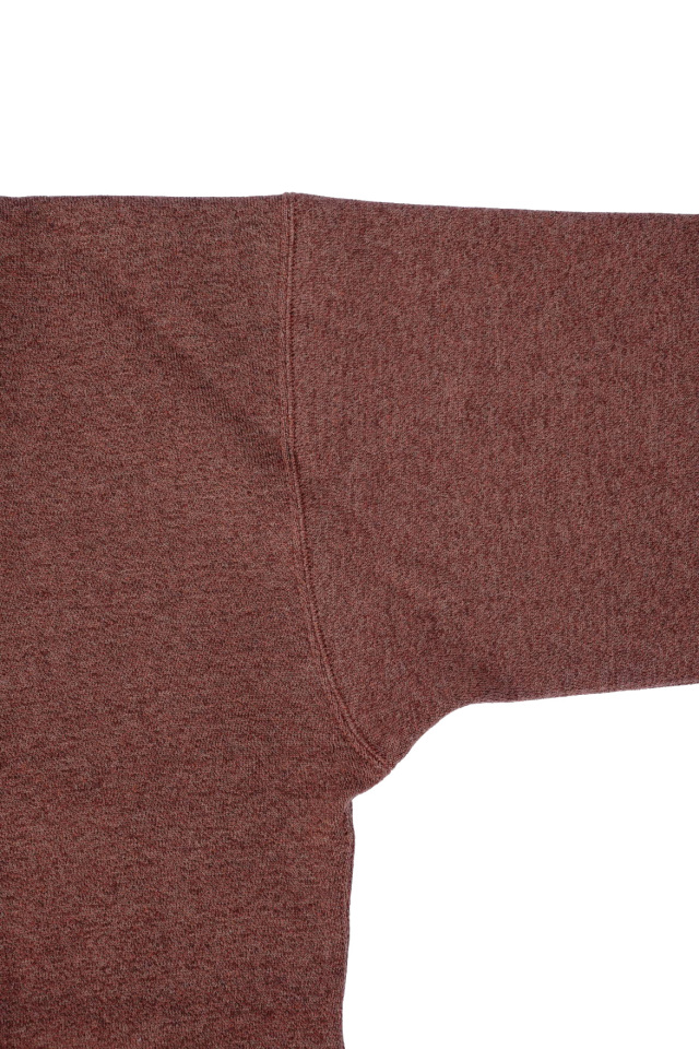 Olde Homesteader "Extra Cotton Fleece / Crew Neck Long Sleeve" BROWN HEATHER