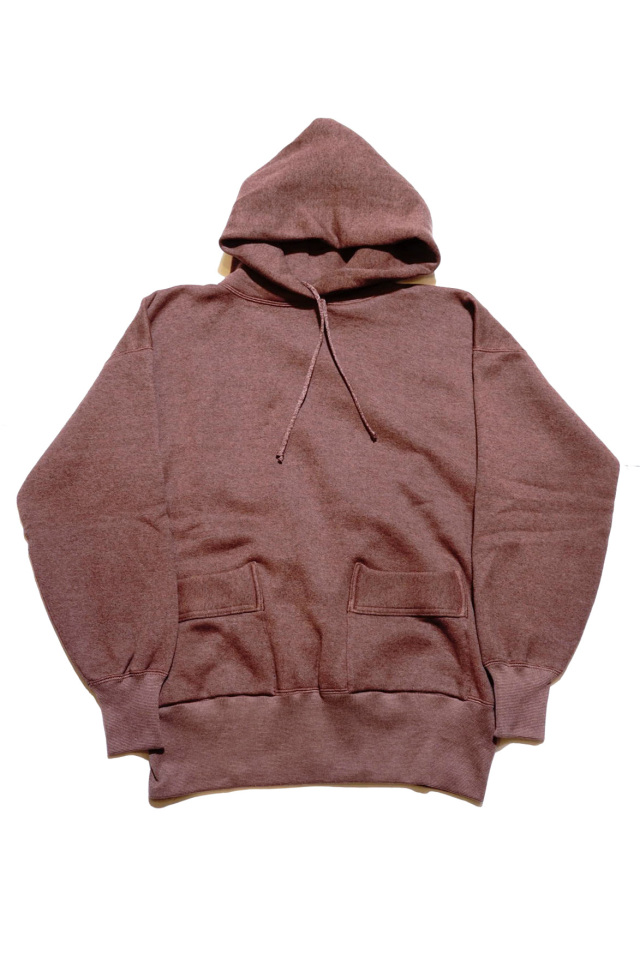 Olde Homesteader "Extra Cotton Fleece / Hooded Long Sleeve" BROWN HEATHER