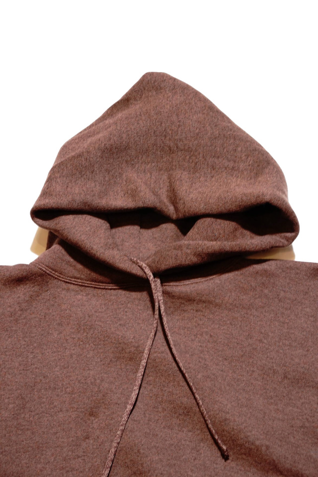 Olde Homesteader "Extra Cotton Fleece / Hooded Long Sleeve" BROWN HEATHER