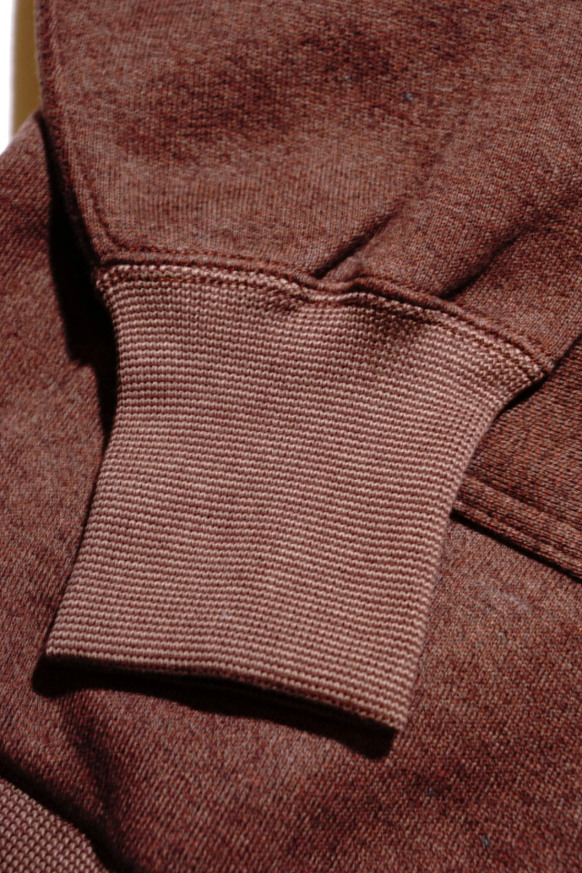 Olde Homesteader "Extra Cotton Fleece / Hooded Long Sleeve" BROWN HEATHER