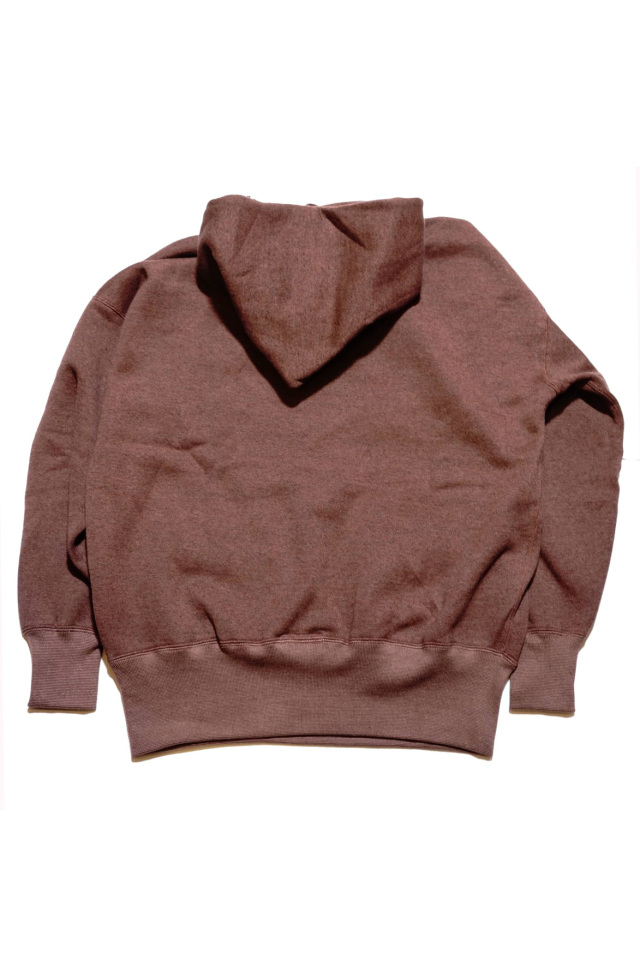 Olde Homesteader "Extra Cotton Fleece / Hooded Long Sleeve" BROWN HEATHER