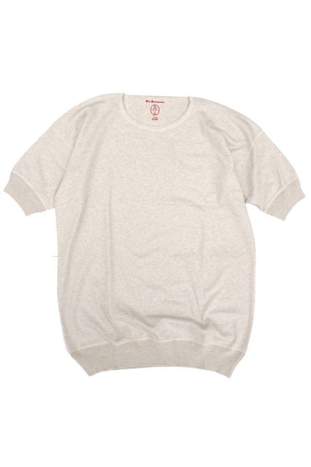 Olde Homesteader "Crew Neck Shortsleeve" - Interlock - ECRU HEATHER