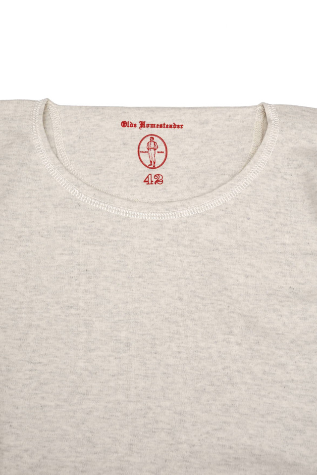 Olde Homesteader "Crew Neck Shortsleeve" - Interlock - ECRU HEATHER