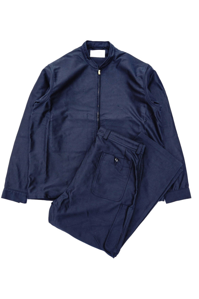 BSC Uniform " Moleskin Half Zip Jacket " & " Moleskin Work Pants " Set Up NAVY