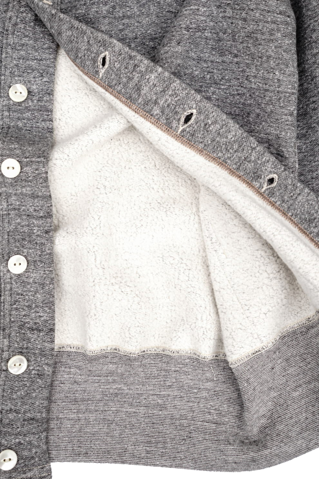 Olde Homesteader "Extra Cotton Fleece / Cardigan" TOP CHARCOAL