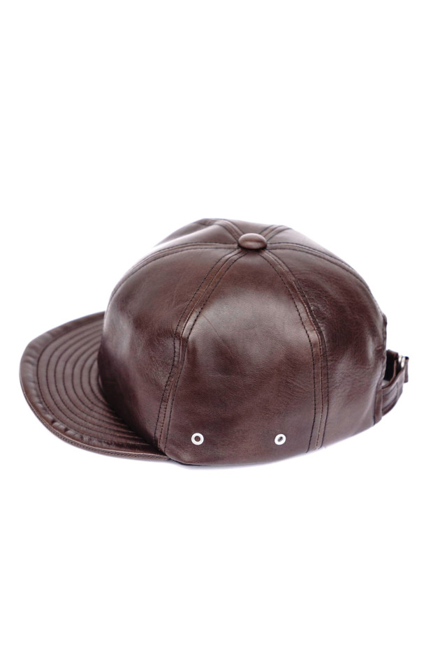 Mr.FATMAN "LEATHER SHORT BRIM CAP by BRIDGE CAP"