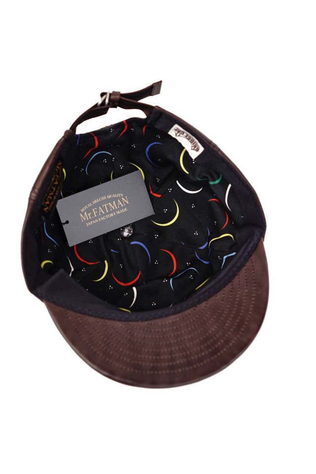 Mr.FATMAN "LEATHER SHORT BRIM CAP by BRIDGE CAP"
