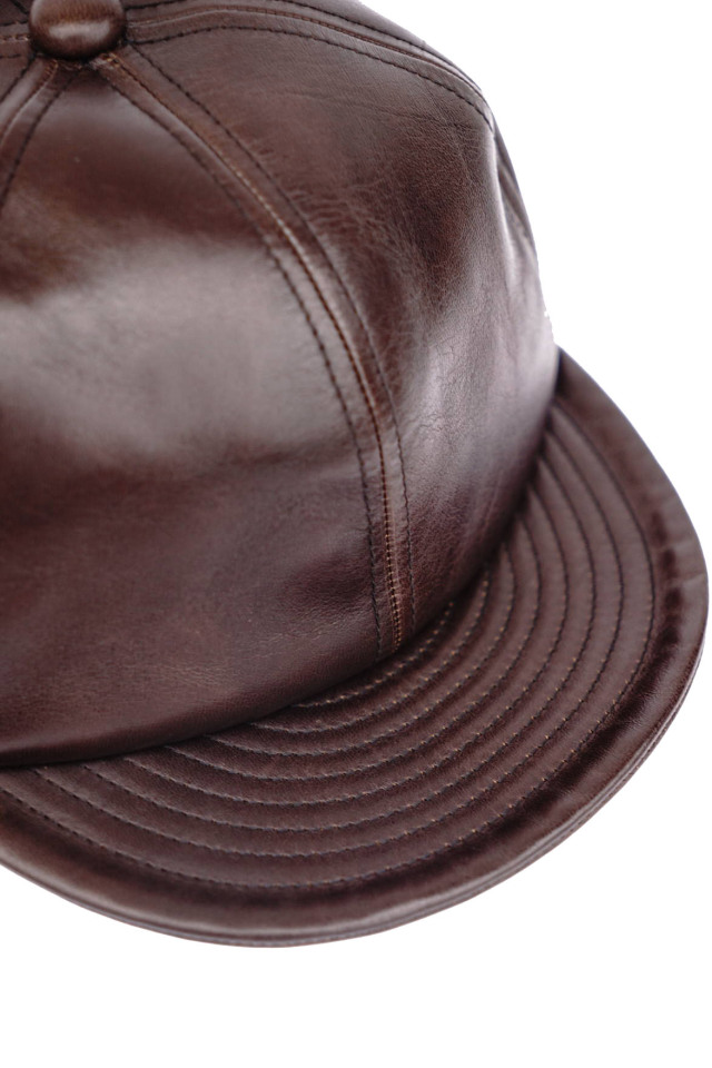 Mr.FATMAN "LEATHER SHORT BRIM CAP by BRIDGE CAP"