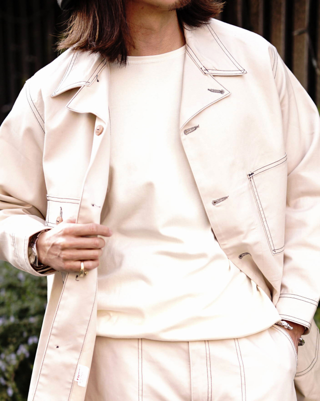 Olde Homesteader "Crew Neck Longsleeve" - Interlock - Ivory