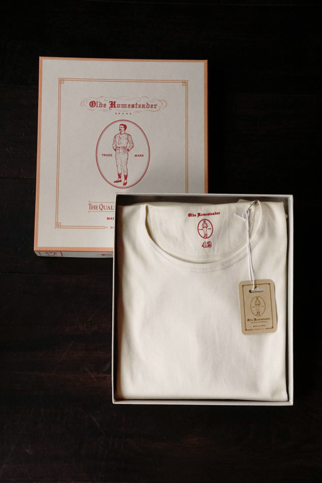 Olde Homesteader "Crew Neck Longsleeve" - Interlock - Ivory