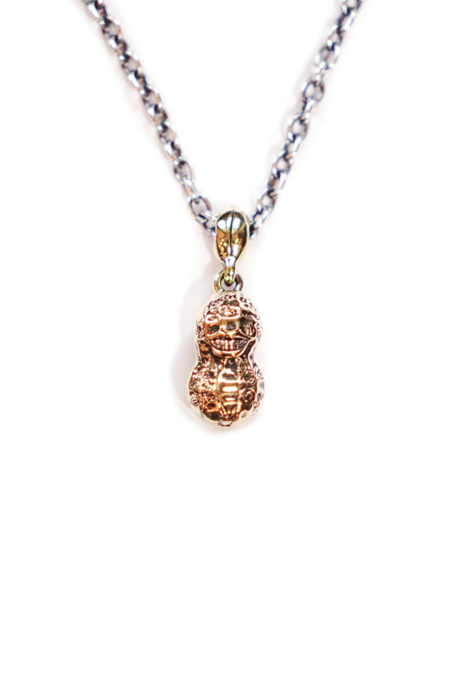 PEANUTS & Co. NORMAL TATOO PEANUTS  Ssize brass×silver + CHAIN silver×brass