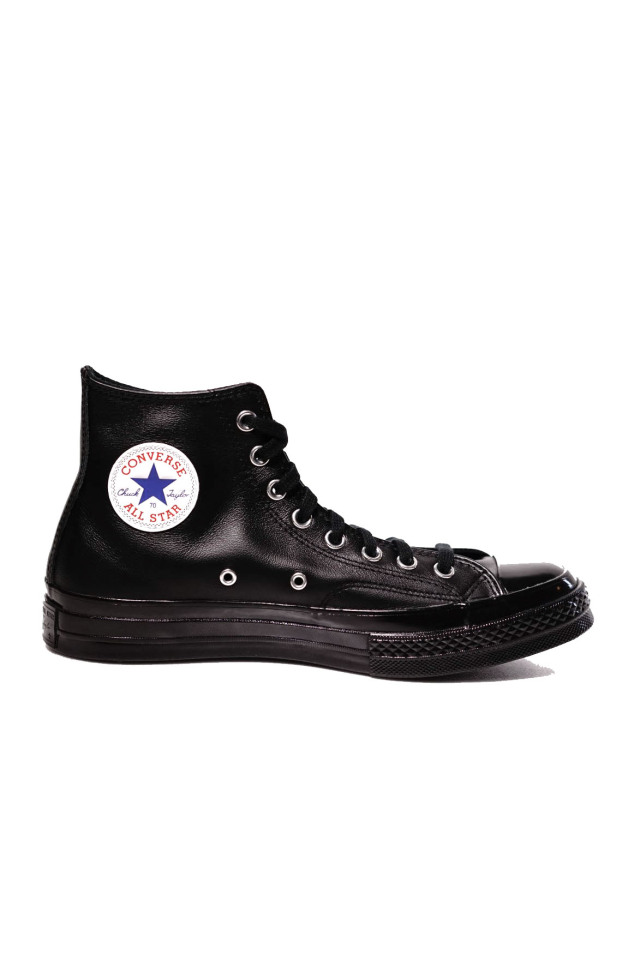 "CONVERSE CT70"'Chuck Taylor 70 HI "LEATHER" [BLACK/BLACK/WHITE]