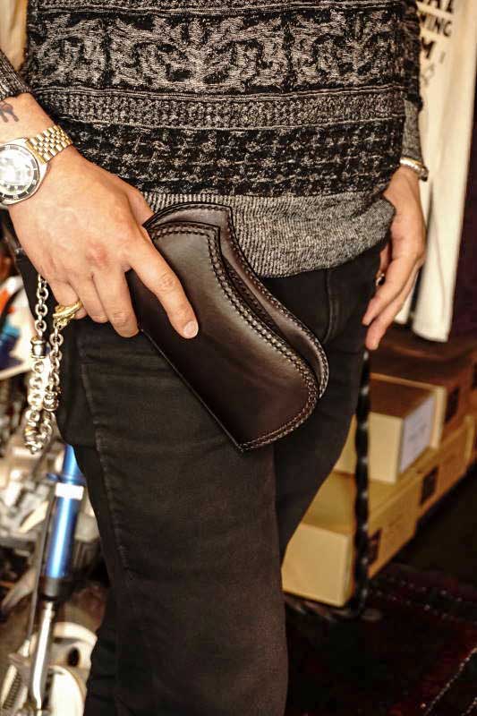 Brass Shoe Co.1 0th　Anniversary Brass ×ATELIER CHERRY Leather Wallet BLACK