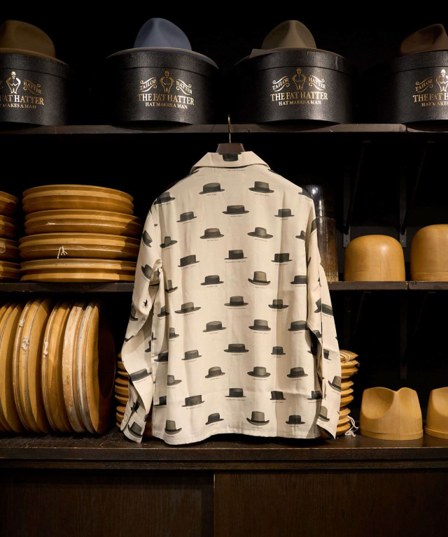 WILD AT HEART "HAT PATTERN" OPEN COLLAR L/S SHIRTS