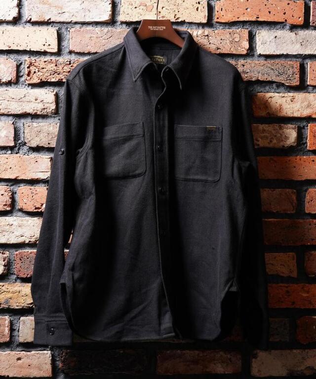 Mr.FATMAN "Johnny Cotton Flannel Shirt" BLACK