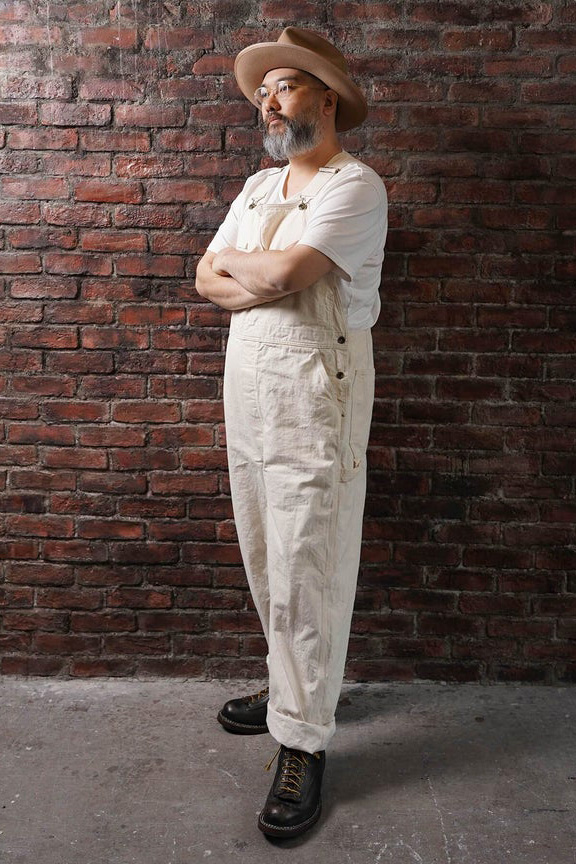 Mr.FATMAN "Eddie Craftman Overalls" White