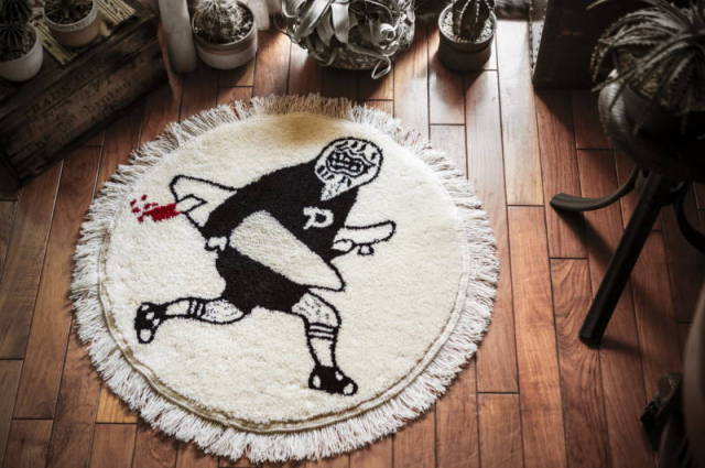 PEANUTS & Co.×Scum boy tattoo ORIFINAL HANDMADE RUG SCUM BOARDER