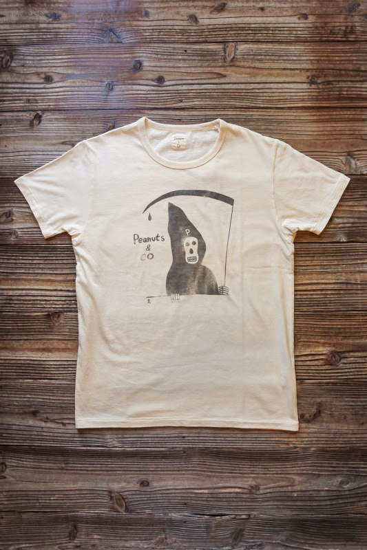 SCUMBOY TATTOO X PEANUTS&Co. "T-SHIRTS" GRIM REPER WHITE