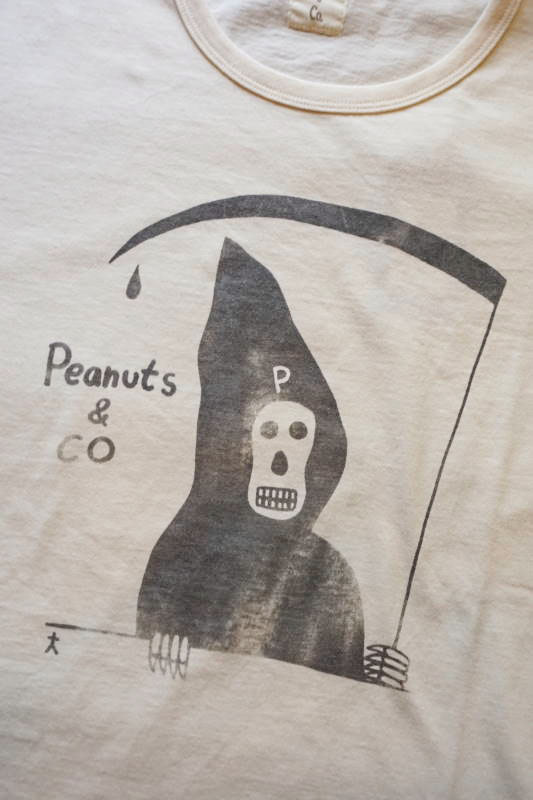 SCUMBOY TATTOO X PEANUTS&Co. "T-SHIRTS" GRIM REPER WHITE