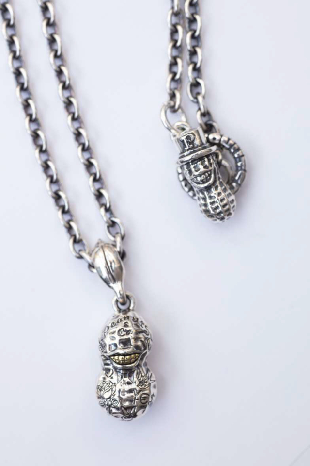 PEANUTS & Co. NORMAL TATOO PEANUTS Ssize silver ×K10YG + CHAIN silver