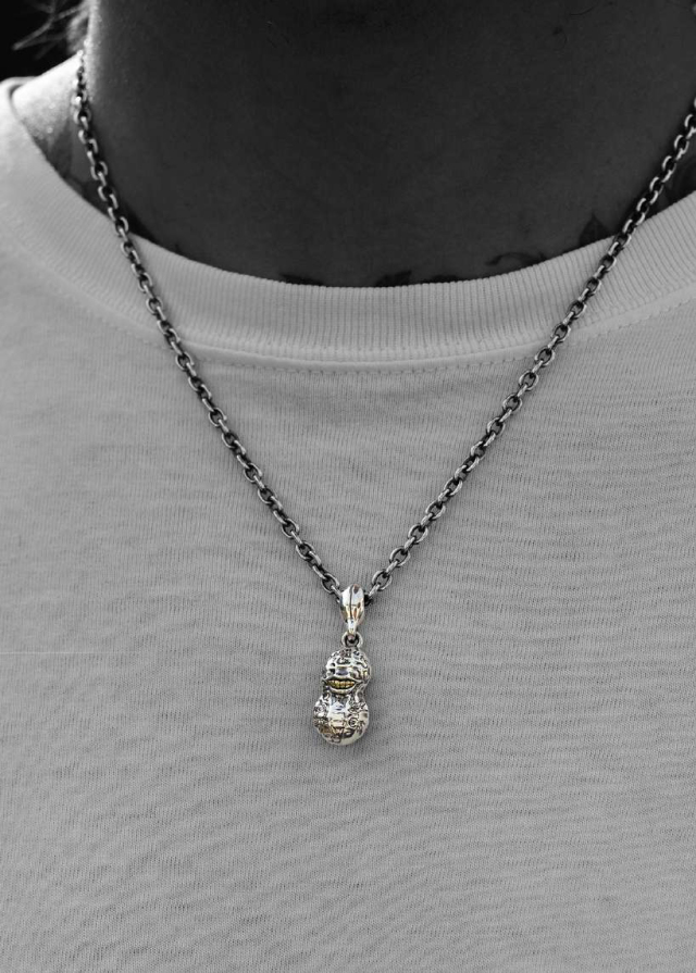 PEANUTS & Co. NORMAL TATOO PEANUTS Ssize silver ×K10YG + CHAIN silver