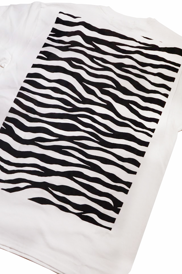 BAA COSTUME MFG. "ZEBRA BACK" POCKET TEE WHT/BLK