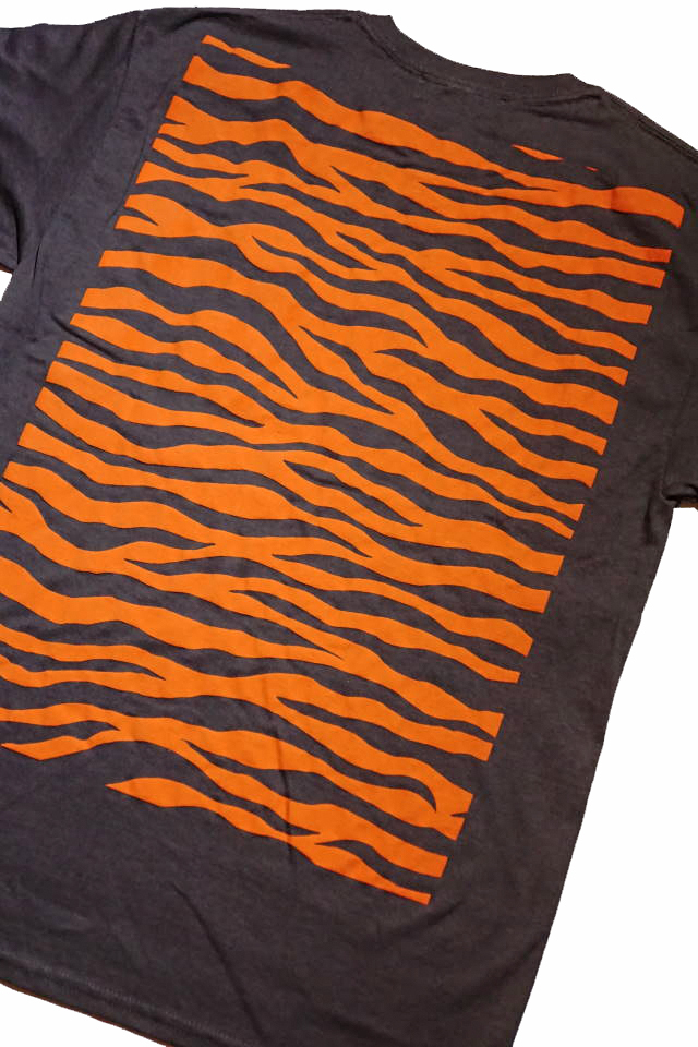 BAA COSTUME MFG. "ZEBRA BACK" POCKET TEE GRY/ORG