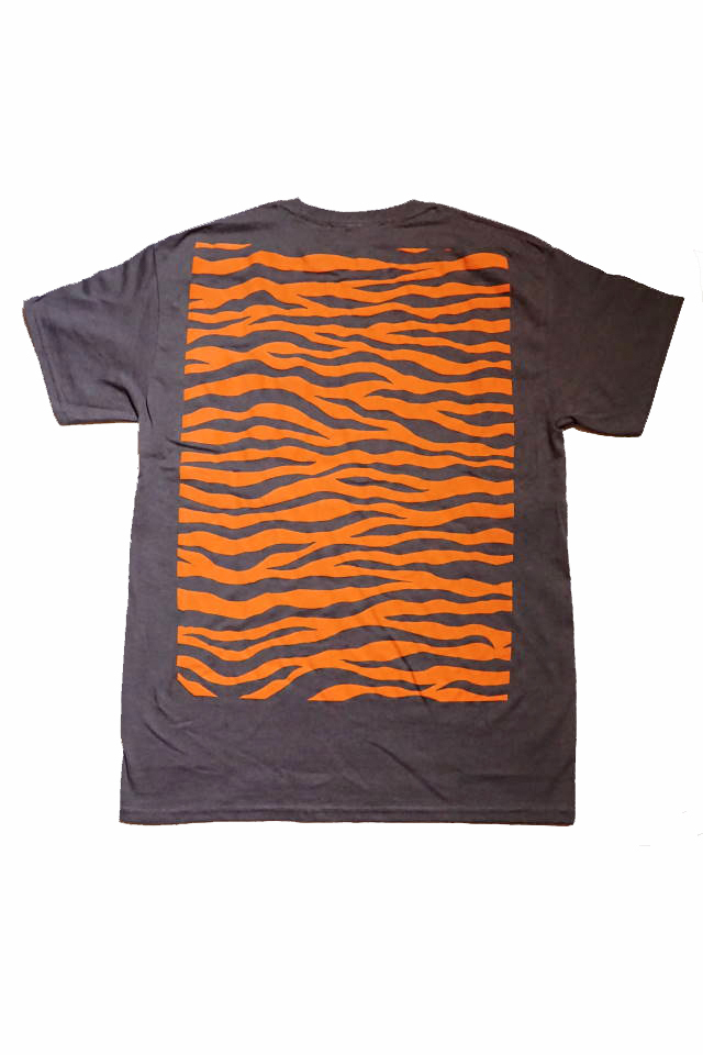 BAA COSTUME MFG. "ZEBRA BACK" POCKET TEE GRY/ORG