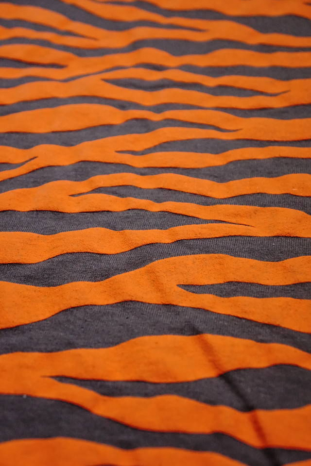 BAA COSTUME MFG. "ZEBRA BACK" POCKET TEE GRY/ORG