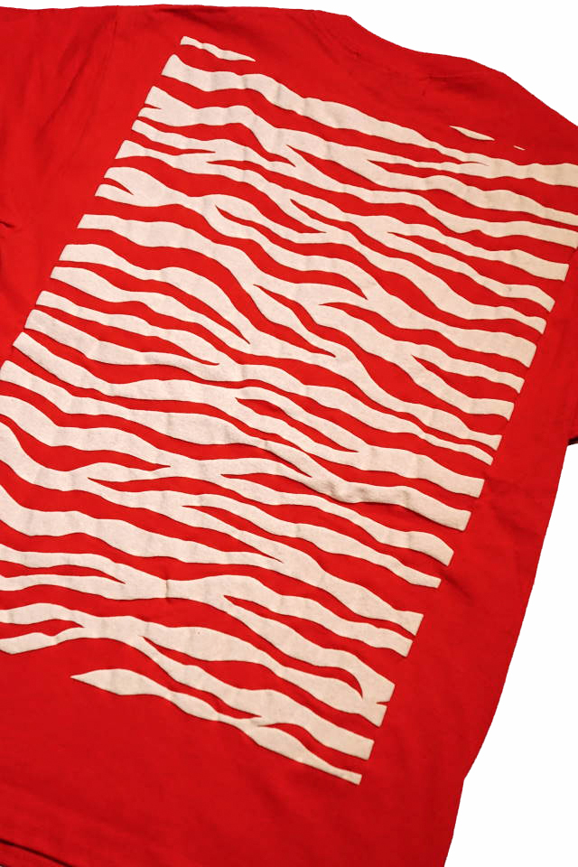 BAA COSTUME MFG. "ZEBRA BACK" POCKET TEE RED/WHT