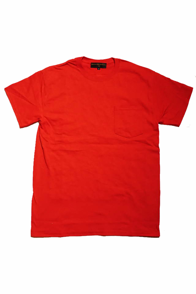 BAA COSTUME MFG. "ZEBRA BACK" POCKET TEE RED/WHT