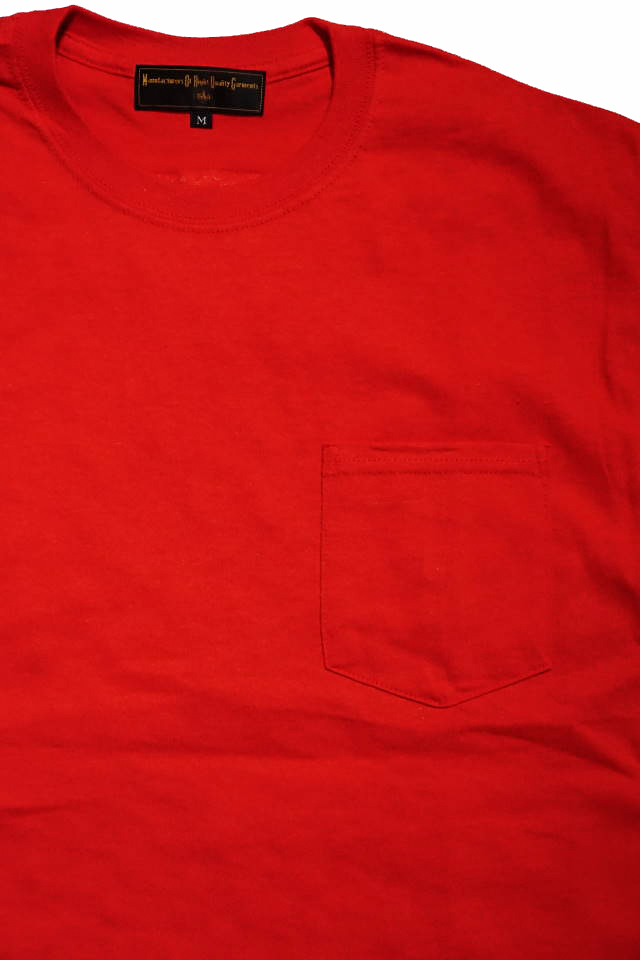 BAA COSTUME MFG. "ZEBRA BACK" POCKET TEE RED/WHT