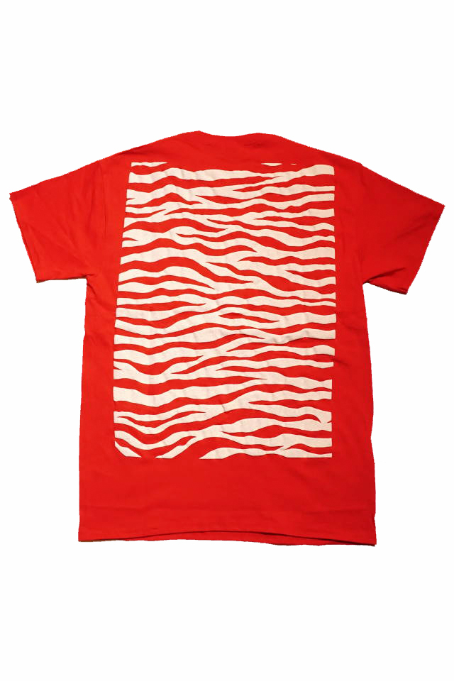 BAA COSTUME MFG. "ZEBRA BACK" POCKET TEE RED/WHT