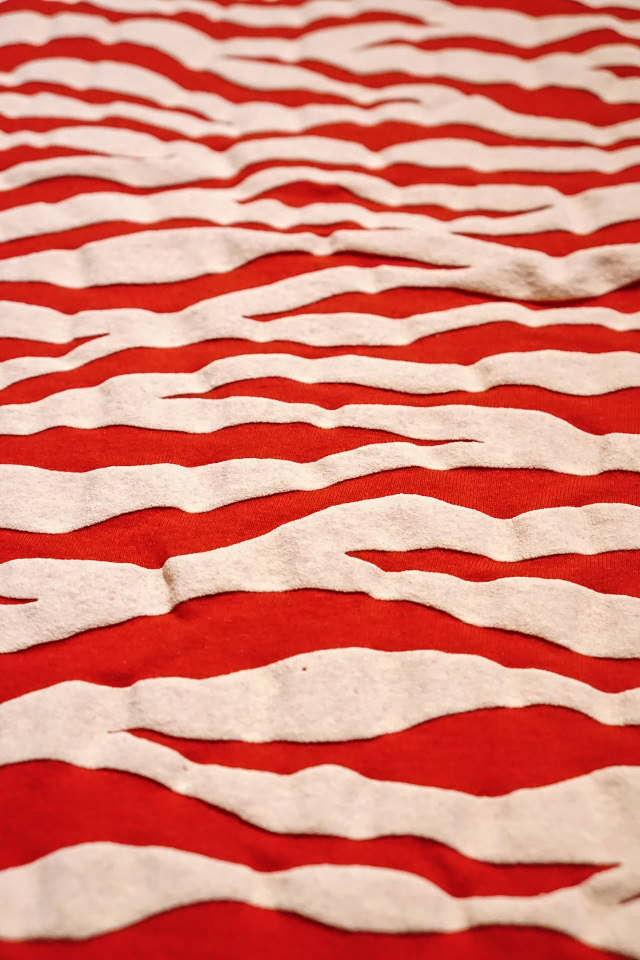 BAA COSTUME MFG. "ZEBRA BACK" POCKET TEE RED/WHT
