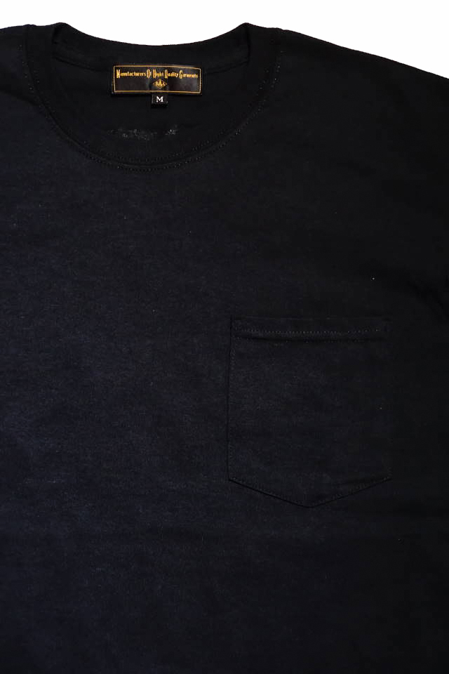 BAA COSTUME MFG. "ZEBRA BACK" POCKET TEE BLACK/WHITE