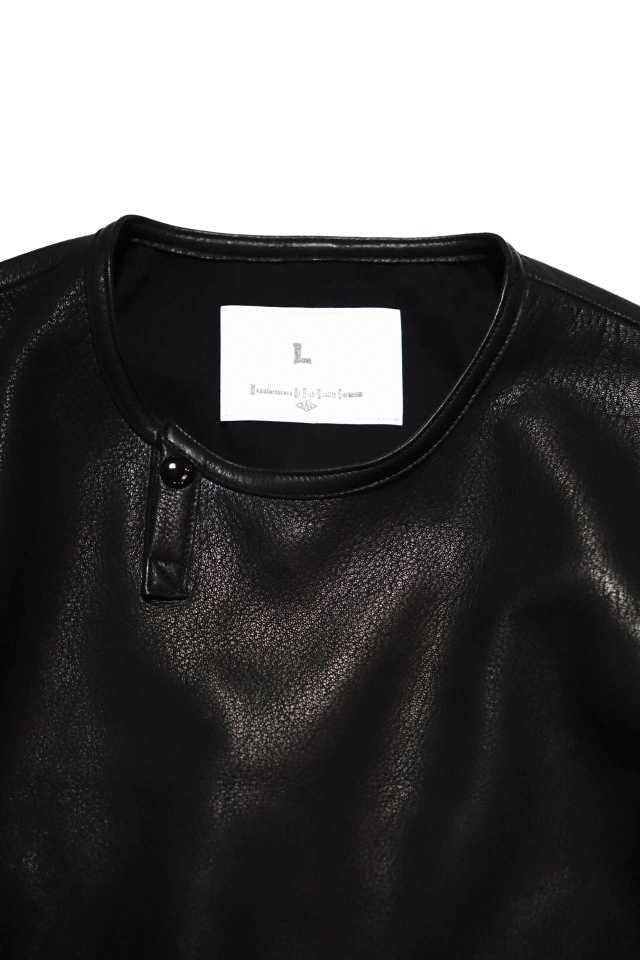 BAA COSTUME MFG. "MOLT" DEERSKIN LONG SLEEVE TEE BLACK