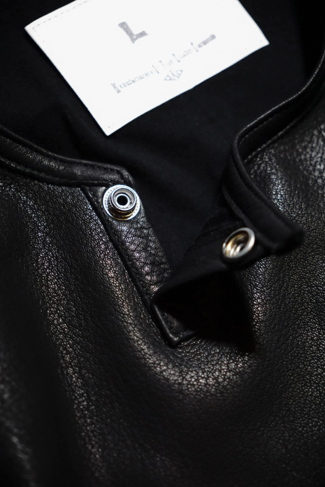 BAA COSTUME MFG. "MOLT" DEERSKIN LONG SLEEVE TEE BLACK