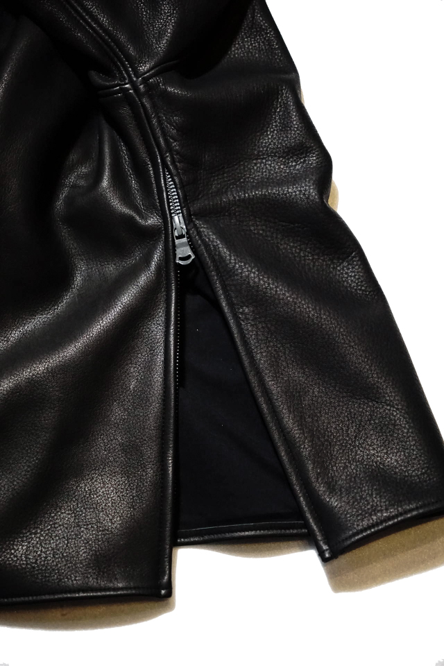 BAA COSTUME MFG. "MOLT" DEERSKIN LONG SLEEVE TEE BLACK