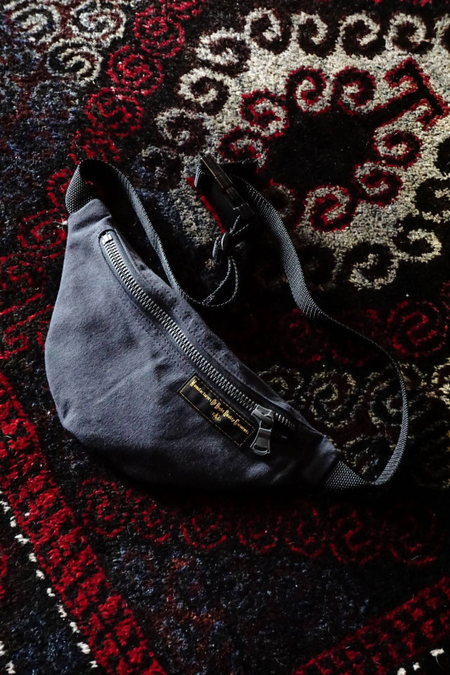 BAA COSTUME MFG. "BAA MILITARY SPECIFICATIONS WAIST BAG" 1940s US ARMY FABRIC BLACK