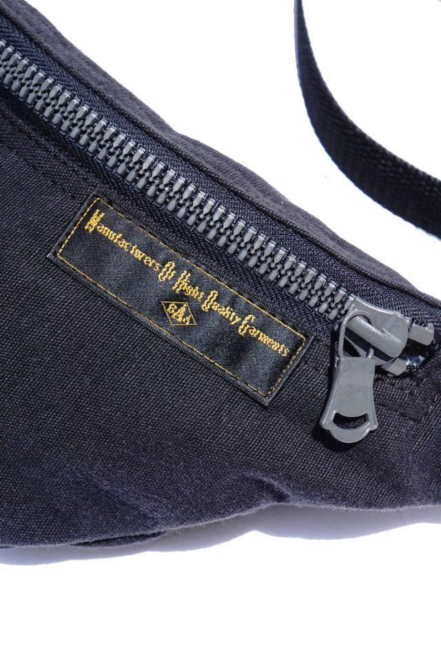 BAA COSTUME MFG. "BAA MILITARY SPECIFICATIONS WAIST BAG" 1940s US ARMY FABRIC BLACK