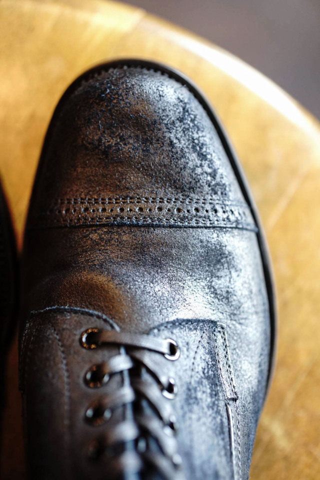 CLINCH Conrad Boots - Waxed Uneven Horse Suede - Navy