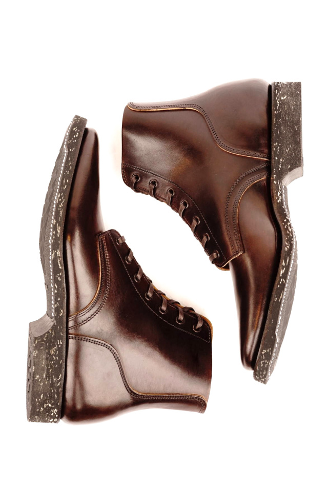 CLINCH Yeager boots Horsebutt overdye BROWN "O’sullivan’s CORD sole"