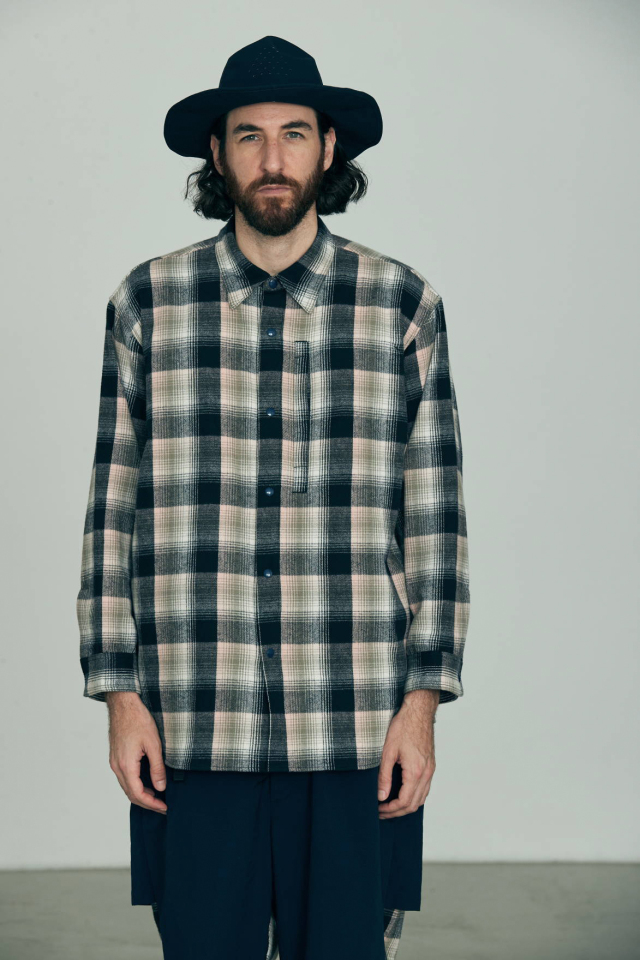 CMF OUTDOOR GARMENT "NEL SHIRTS" BLACK